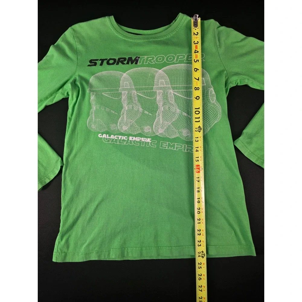 Star Wars Boys Green Stormtrooper Galactic Empire Long Sleeve Tee XL 158/164
